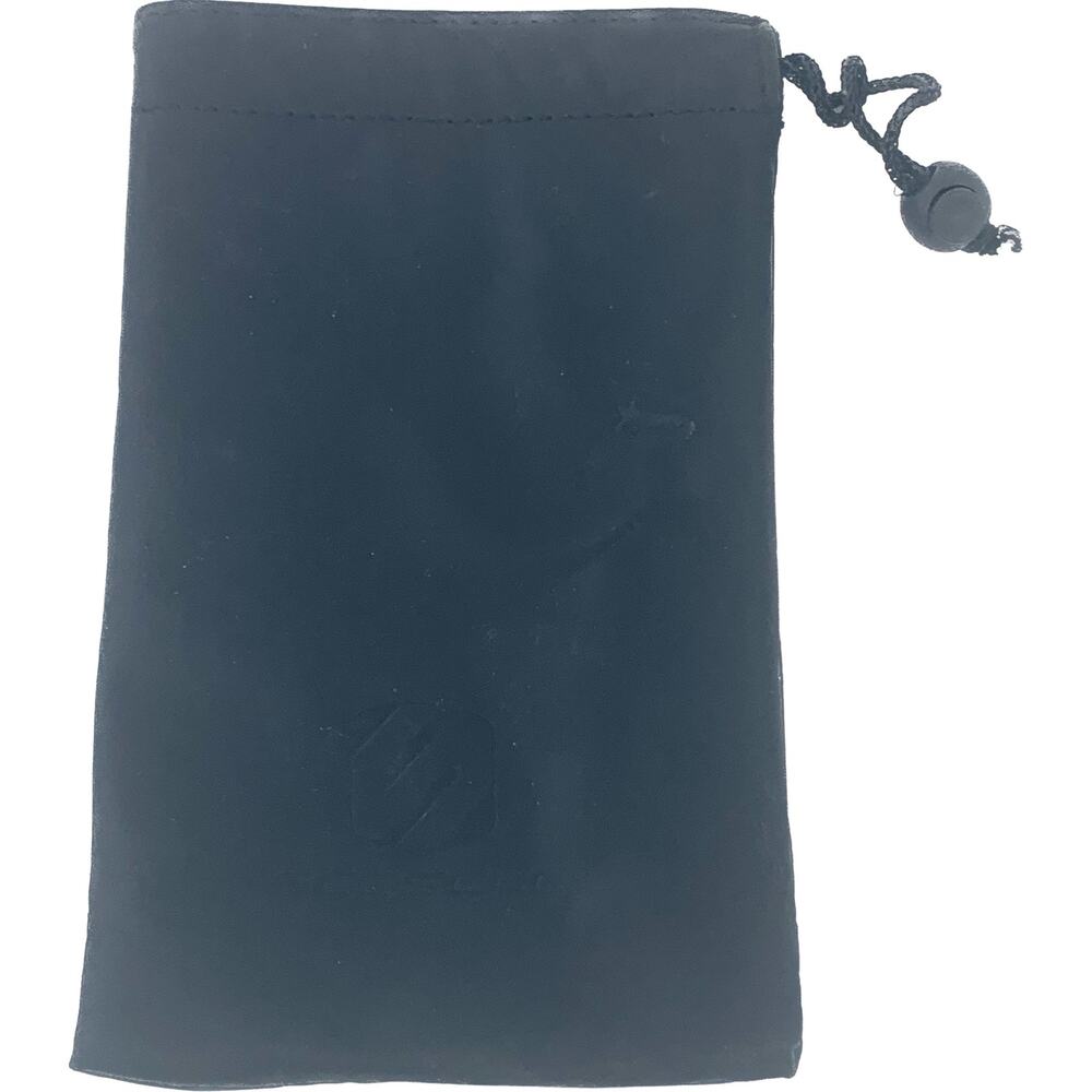 Scosche Bag Black 4.5 x7" Draw String Leather Velvet Interior Carry Case Devices